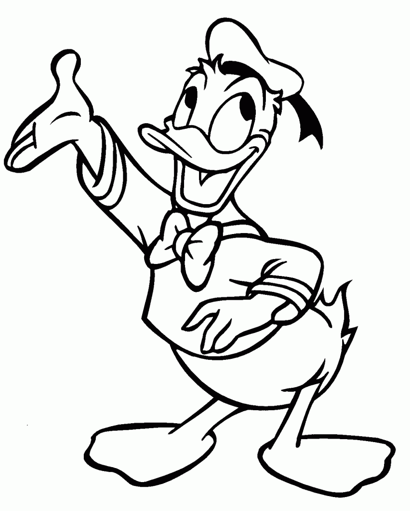 Plansa de colorat cu Ratoiul Donald 3 3
